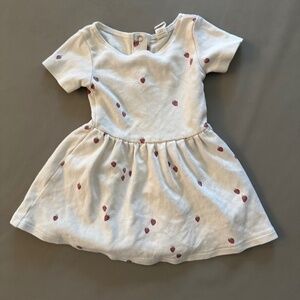 Colored Organic Organic Kids Short sleeve Stella swing dress - strawberry 6-12mo